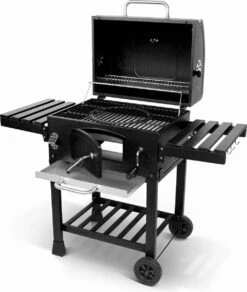 Alice's Garden Houtskool BBQ Bernard - Smoker - Verstelbare Houtskoolbak - Zwart -Keukengrill Winkel 1014x1200