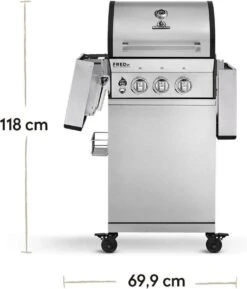 Burnhard Gas BBQ FRED JR. Deluxe - 2 Branders - Incl. Keramische Infraroodbrander & Afdekhoes - Deluxe -Keukengrill Winkel 1027x1200 1