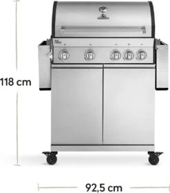 Burnhard Gas BBQ Big FRED Deluxe - 4 Branders - Incl. Keramische Infraroodbrander & Afdekhoes - Deluxe -Keukengrill Winkel 1061x1200 1