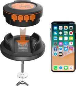 ToGrill - Smart Bluetooth Barbecue Dome Thermometer Met 2 Probes AT-02 | Draadloze Slimme BBQ Vleesthermometer Met App | -Keukengrill Winkel 1061x1200