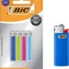 BIC Mini J25 Vuursteen Aanstekers - Verschillende Kleuren - Pak Van 4 Kleine Gasaanstekers