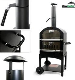 MaxxGarden Pizza Oven Buiten - Houtskool – Incl. Pizzasteen - 45x65x158cm -Keukengrill Winkel 1137x1200 2