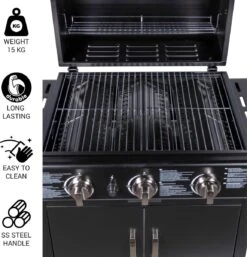 MaxxGarden Gas Barbecue - 3 Branders - Incl. Gratis BBQ Set -Keukengrill Winkel 1154x1200