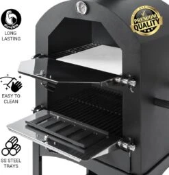 MaxxGarden Pizza Oven - Smoker Barbecue Op Hout, Houtskool Of Pellets - 45 X 65 X 158cm -Keukengrill Winkel 1162x1200 1