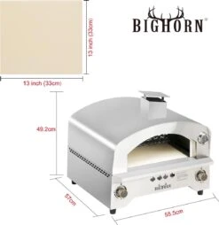 Bighorn Outdoor Edelstaal Gas Pizza Oven - Draagbare Gas Barbecue - Edelstaal -Model SRGG20001 -Keukengrill Winkel 1169x1200 4