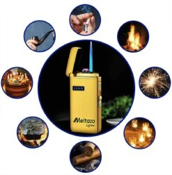 MELTAZO Elektrische Aansteker, Aansteker Gas, Electric Lighter, Gasaansteker Navulbaar, Elektronische Aansteker, Aansteker Plasma, Aansteker Vuurwerk, USB Aansteker Plasma, 2-in-1 Aansteker Voor Sigaretten Camping Kaarsen - 2023 Editie -Keukengrill Winkel 1176x1200 5