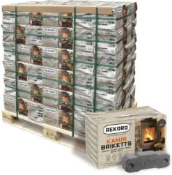 Merkloos Rekord Bruinkool Briketten 1x 18 Stuks - Briketten - Haardhout- Kachel- Lignite - 10 Kg. -Keukengrill Winkel 1180x1200
