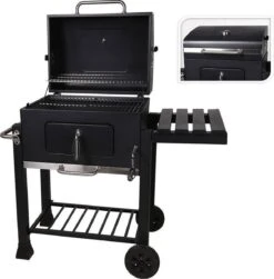 Houtskool BBQ Op Wielen + Tafel | Mat Zwart - X86000060 -Keukengrill Winkel 1180x1200 3