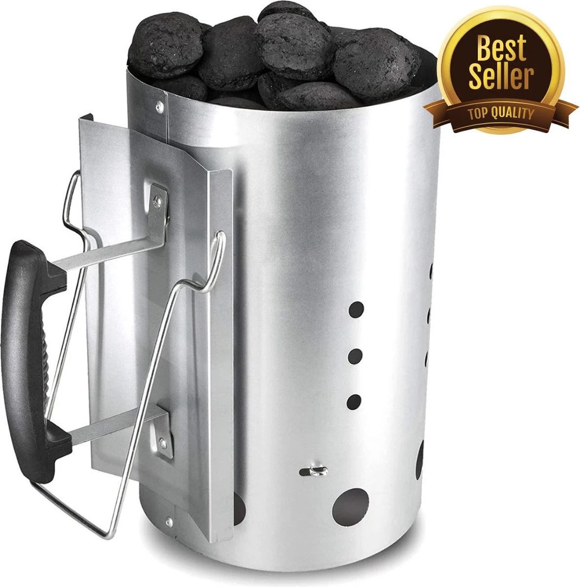Kolen Starter GROOT - Brikettenstarter Met Veiligheidshandgreep - Snelstarter Voor Barbecue - BBQ Houtskool Starter 1 Kolen Starter GROOT - Brikettenstarter Met Veiligheidshandgreep - Snelstarter Voor Barbecue - BBQ Houtskool Starter