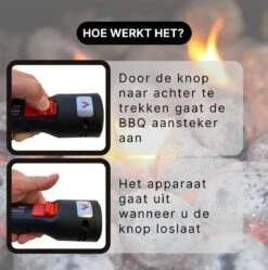 Merkloos Edward&DeVries - Elektrische BBQ Aansteker - BBQ Accesoires - One Minute Lighter - BBQ Starter - Looftlighter - Geschikt Voor Houtskool En Briketten - -Keukengrill Winkel 1188x1200
