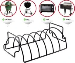 Rednas Sparerib Rek Bbq - Incl. Bakkwast - Bbq Rek - Bbq Accessoires - Rib Rack - Kiphouder - Bbq Gereedschap -Keukengrill Winkel 1200x1000