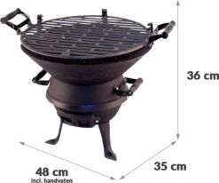 Potkachel Houtskoolbarbecue - 35 Cm - Gietijzer -Keukengrill Winkel 1200x1000 3