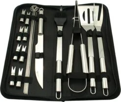 Krumble 18-delige Barbecue Set / Roestvrijstalen BBQ Set Van 18 / Inclusief Handige Opbergtas - RVS -Keukengrill Winkel 1200x1014
