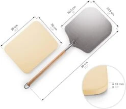 Blumtal - Pizzasteen Met XL Pizza Schep - Professionele Pizza Set - Cordieriet Pizza Stone -Keukengrill Winkel 1200x1039