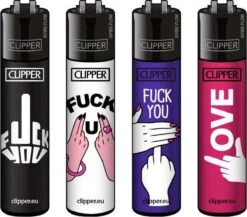 Clipper Classic Aansteker - F*ck You | 4 Stuks