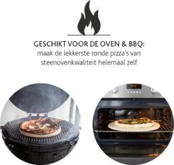 Boska Pizzasteen Deluxe - Voor Oven & BBQ - Knapperige Pizza's - Ø 29.5 Cm - BBQ Accessoires -Keukengrill Winkel 1200x1131 1