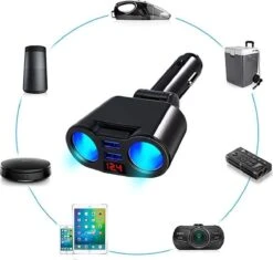 Auto Sigarettenaansteker Splitter - USB Ingang Auto - 2 Sigaretten Aansluitingen - Autolader -Keukengrill Winkel 1200x1144