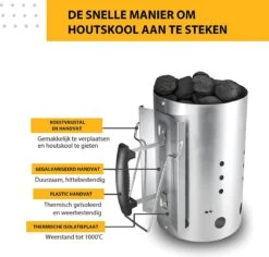 Kolen Starter GROOT - Brikettenstarter Met Veiligheidshandgreep - Snelstarter Voor Barbecue - BBQ Houtskool Starter 10 Kolen Starter GROOT - Brikettenstarter Met Veiligheidshandgreep - Snelstarter Voor Barbecue - BBQ Houtskool Starter -Keukengrill Winkel 1200x1146
