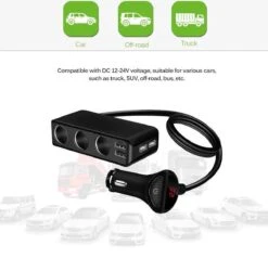 WiseGoods - Premium Auto Sigarettenaansteker Splitter - 4 Poorten USB - Autolader USB - Autolader Splitter - 12V Splitter -Keukengrill Winkel 1200x1158