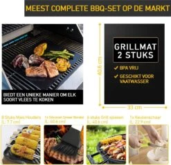 Saveur Royal® 35-delige Barbecue Gereedschapset In Roestvrij Staal - BBQ Grill Set Met Draagtas - Barbecuegerei-sets - Barbecue Accessoires Gereedschap - 35-delig 19 Saveur Royal® 35-delige Barbecue Gereedschapset In Roestvrij Staal - BBQ Grill Set Met Draagtas - Barbecuegerei-sets - Barbecue Accessoires Gereedschap - 35-delig -Keukengrill Winkel 1200x1162 6