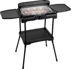 Princess 112250 Elektrische BBQ Met Zijplanken - BBQ - 40x25cm - Met En Zonder Statief Te Gebruiken - Met Zijplankjes - Ook Te Gebruiken Als Tafelgrill - 2200W -Keukengrill Winkel 1200x1163 2