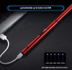 Oplaadbare Lange Dunne Elektrische Aansteker - Duurzame Plasma Aansteker - Inclusief Cadeauverpakking - BBQ – Kaarsen – Rood -Keukengrill Winkel 1200x1170 2