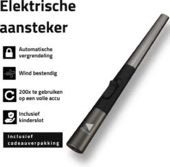Oplaadbare Lange Elektrische Aansteker - Duurzame Plasma Aansteker – Luxe Aansteker - Inclusief Cadeauverpakking - BBQ – Kaarsen - Zwart 9 Oplaadbare Lange Elektrische Aansteker - Duurzame Plasma Aansteker – Luxe Aansteker - Inclusief Cadeauverpakking - BBQ – Kaarsen - Zwart -Keukengrill Winkel 1200x1177 5