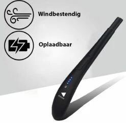 Oplaadbare Lange Elektrische Aansteker - Zwart - Duurzame Plasma Aansteker - Inclusief Cadeauverpakking - BBQ - Kaarsen -Keukengrill Winkel 1200x1178