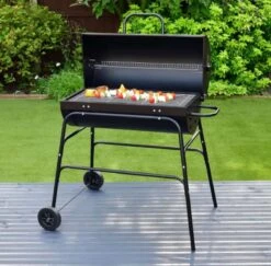 BBQ XL Houtskoolbarbecue - Cilindervorm - Grilloppervlak (LxB) 71 X 35 Cm - Zwart -Keukengrill Winkel 1200x1182 2