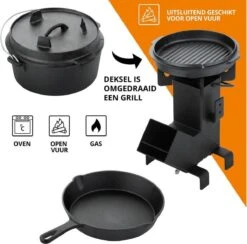Dutch Mountains Gietijzeren Pannenset 7-delig - Dutch Oven – Braadpan - Grillpan - Hapjespan - Kookset In Houten Transportkist - Deksellifter - Brander 15 Dutch Mountains Gietijzeren Pannenset 7-delig - Dutch Oven – Braadpan - Grillpan - Hapjespan - Kookset In Houten Transportkist - Deksellifter - Brander -Keukengrill Winkel 1200x1185 2