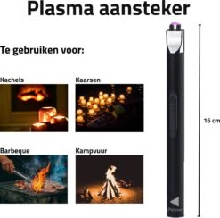 Oplaadbare Lange Elektrische Aansteker - Duurzame Plasma Aansteker - Inclusief Cadeauverpakking - BBQ - Kaarsen - Zwart 10 Oplaadbare Lange Elektrische Aansteker - Duurzame Plasma Aansteker - Inclusief Cadeauverpakking - BBQ - Kaarsen - Zwart -Keukengrill Winkel 1200x1187 5