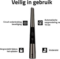 Oplaadbare Lange Elektrische Aansteker - Duurzame Plasma Aansteker – Luxe Aansteker - Inclusief Cadeauverpakking - BBQ – Kaarsen - Zwart 10 Oplaadbare Lange Elektrische Aansteker - Duurzame Plasma Aansteker – Luxe Aansteker - Inclusief Cadeauverpakking - BBQ – Kaarsen - Zwart -Keukengrill Winkel 1200x1188