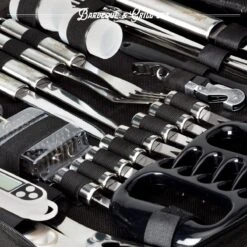 Mountain Jack® 40-Delige Luxe BBQ Grill Accessoires Set In Roestvrij Staal – Barbecue Gereedschap – Tangenset, Vlees Thermometer, Vleestang, Borstel, Spiezen, Vleesmes, Vleesvork -Keukengrill Winkel 1200x1199 7