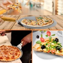 Inpro Pizzaschep RVS - Rond - Voor BBQ En Oven - Pizzaspatel - Taartschep - Houten Handvat - BBQ Gereedschap - Keukengerei - 30 Cm Diameter - Spatel -Keukengrill Winkel 1200x1200 101
