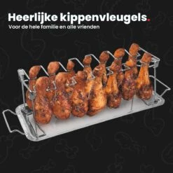 GrillX Kippenvleugelhouder - Kiphouder Voor BBQ & Oven - RVS - BBQ Accesoires -Keukengrill Winkel 1200x1200 127