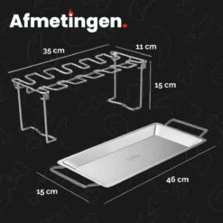 GrillX Kippenvleugelhouder - Kiphouder Voor BBQ & Oven - RVS - BBQ Accesoires -Keukengrill Winkel 1200x1200 128
