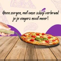Nowad Pizzaschep RVS Rond Voor BBQ En Oven - 30,5 Cm - Pizzaspatel - Taartschep - Houten Handvat - Ophangbaar - Rond - Vaatwasbestendig - Keukenaccessoires -Keukengrill Winkel 1200x1200 170