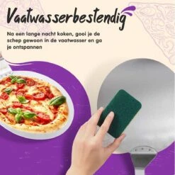 Nowad Pizzaschep RVS Rond Voor BBQ En Oven - 30,5 Cm - Pizzaspatel - Taartschep - Houten Handvat - Ophangbaar - Rond - Vaatwasbestendig - Keukenaccessoires -Keukengrill Winkel 1200x1200 171