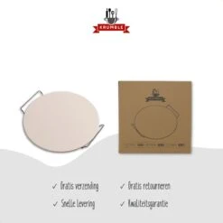 Pizzasteen BBQ & Oven | Pizzaplaat Voor De Lekkerste Bereiding Van Een Pizza Op Jouw Barbecue Of In De Oven | Pizza Stone Rond | Medium (33 Cm) -Keukengrill Winkel 1200x1200 184
