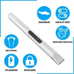 Aansteker Elektrisch - Plasma Aansteker - Aansteker Voor Kaarsen - Oplaadbaar Met USB Kabel - Windproof - SEVEND® -Keukengrill Winkel 1200x1200 205