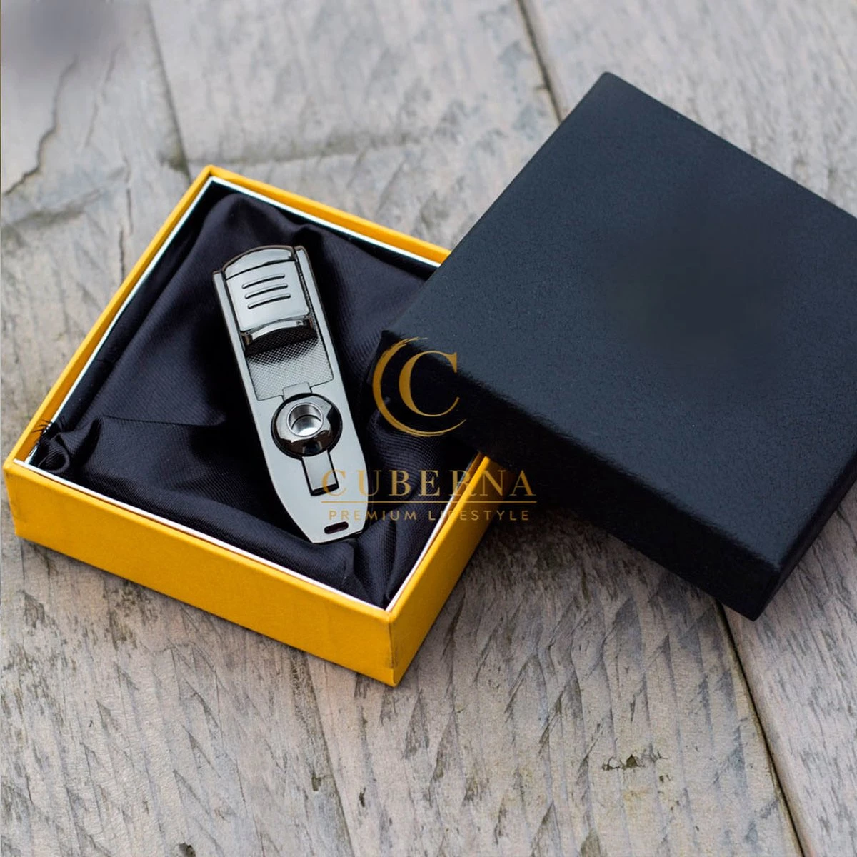 Merkloos The Master Lighter Sigarenaansteker Incl. Sigarenboor - Jet Flame Aansteker Voor Sigaren 1 Merkloos The Master Lighter Sigarenaansteker Incl. Sigarenboor - Jet Flame Aansteker Voor Sigaren