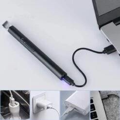 Oplaadbare Lange Elektrische Aansteker - Duurzame Plasma Aansteker - Inclusief Cadeauverpakking - BBQ - Kaarsen - Zwart 12 Oplaadbare Lange Elektrische Aansteker - Duurzame Plasma Aansteker - Inclusief Cadeauverpakking - BBQ - Kaarsen - Zwart -Keukengrill Winkel 1200x1200 397