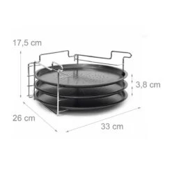 Relaxdays 3 Pizaplaten Met Pizzarek, Pizza Bakplaat Rond 33 Cm, Pizzaplaat 3stuk -Keukengrill Winkel 1200x1200 433