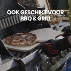 Buxibo 2in1 Pizzasteen - Voor BBQ & Oven - Inclusief Serveer Plank - Pizzabord/Pizzaplank - 30.5 X 38.1 X 1.4 Cm -Keukengrill Winkel 1200x1200 438