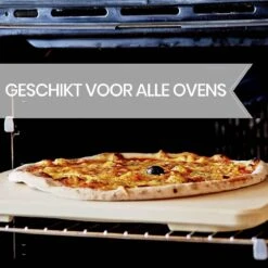 Buxibo 2in1 Pizzasteen - Voor BBQ & Oven - Inclusief Serveer Plank - Pizzabord/Pizzaplank - 30.5 X 38.1 X 1.4 Cm -Keukengrill Winkel 1200x1200 439