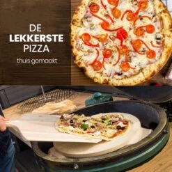 Buxibo 2in1 Pizzasteen - Voor BBQ & Oven - Inclusief Serveer Plank - Pizzabord/Pizzaplank - 30.5 X 38.1 X 1.4 Cm -Keukengrill Winkel 1200x1200 444