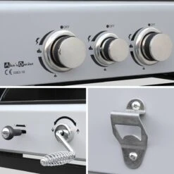 Alice's Garden Houtskool Barbecue - Grilloppervlak (LxB) 41 X 44 Cm - Gas En Houtskool - 3 Branders - Marsac Zwart -Keukengrill Winkel 1200x1200 510