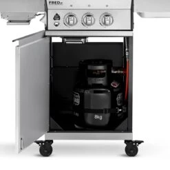 Burnhard Gas BBQ FRED JR. Deluxe - 2 Branders - Incl. Keramische Infraroodbrander & Afdekhoes - Deluxe -Keukengrill Winkel 1200x1200 515