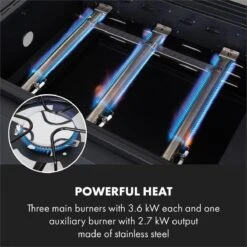 Klarstein Kingsville Double Barbecue - Houtskool- En Gasbarbecue - Smoker BBQ - Inclusief Deksels En Thermometer - Met 2 Roosters - Zwart -Keukengrill Winkel 1200x1200 613