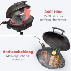 KitchenBrothers Elektrische BBQ - Met Grillplaat - Anti-aanbaklaag - Incl. Plank/Houders - Grilloppervlak 46,5x33,8cm - Tot 300°C - 2400W - Zwart 14 KitchenBrothers Elektrische BBQ - Met Grillplaat - Anti-aanbaklaag - Incl. Plank/Houders - Grilloppervlak 46,5x33,8cm - Tot 300°C - 2400W - Zwart -Keukengrill Winkel 1200x1200 628